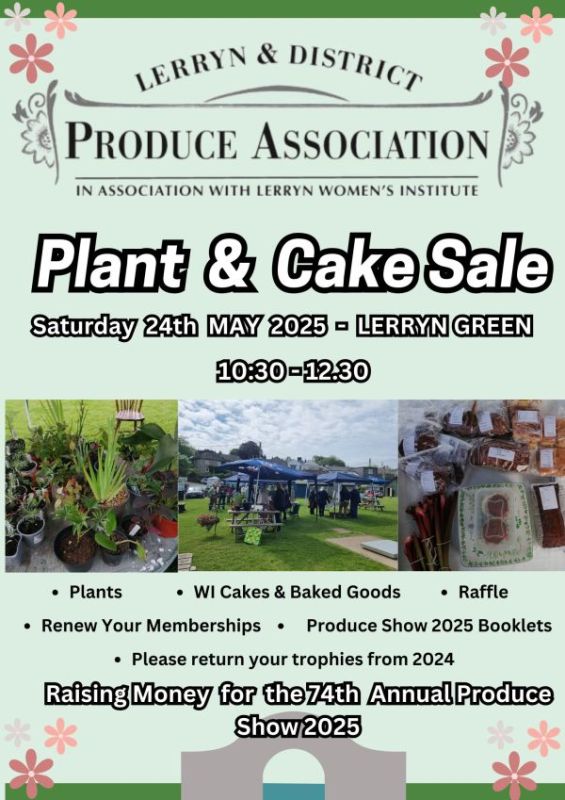 Lerryn & District Produce Association Plant and Cake Sale 2025